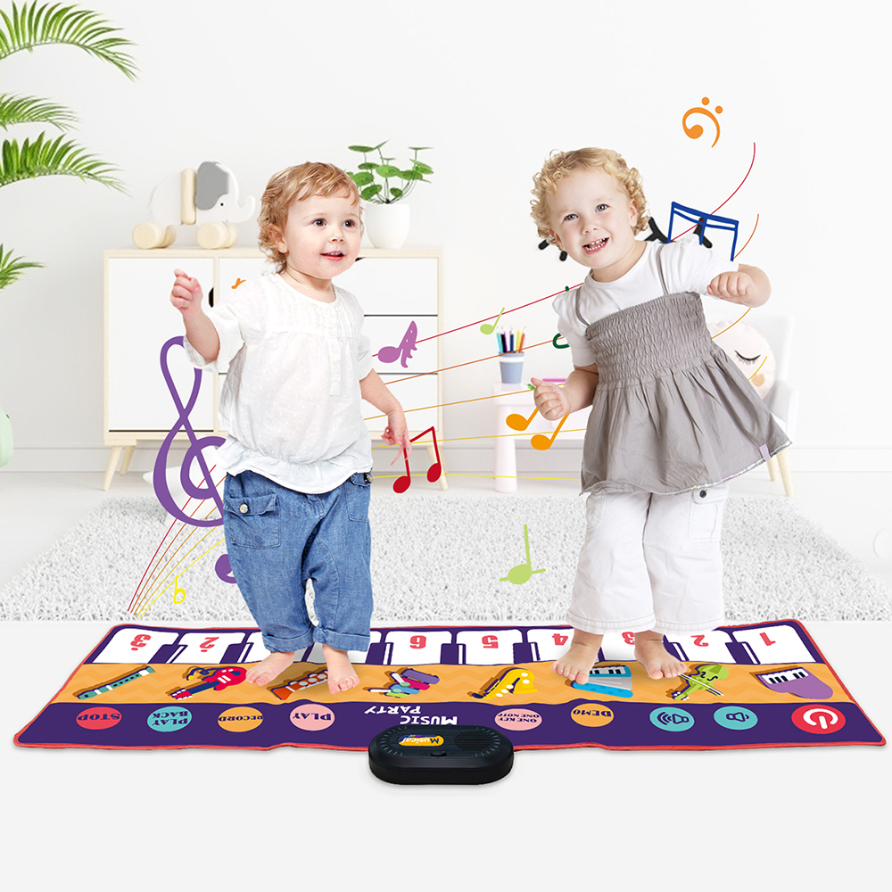 뮤지컬 키보드 매트 8 가지 유형 악기 아기 피아노 재생 카펫 전자 음악 게임 몬테소리 장난감 어린이